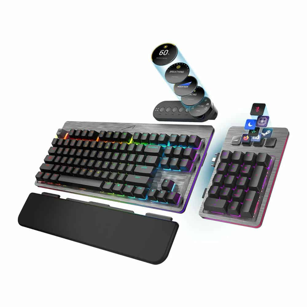 (image for) Mountain Everest Max Grey RGB Gaming Keyboard Cherry MX Red Switches Customizable